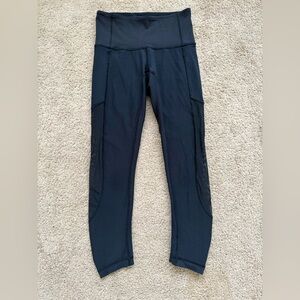 Lululemon Pace Rival High-Rise Crop 22" leggings, size 4, black